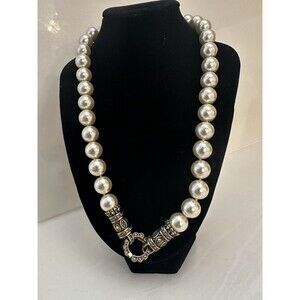 Heidi Daus Faux Pearl Swarovski Rhinestone Accents 18"